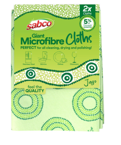 Sabco Jingo Giant Microfibre Cloths 2pk