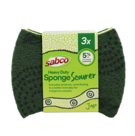 Sabco Jingo Sponge Scourer Heavy Duty 3pk