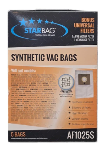 Cleanstar - Vacbag 5pk Dustflo Synthetic