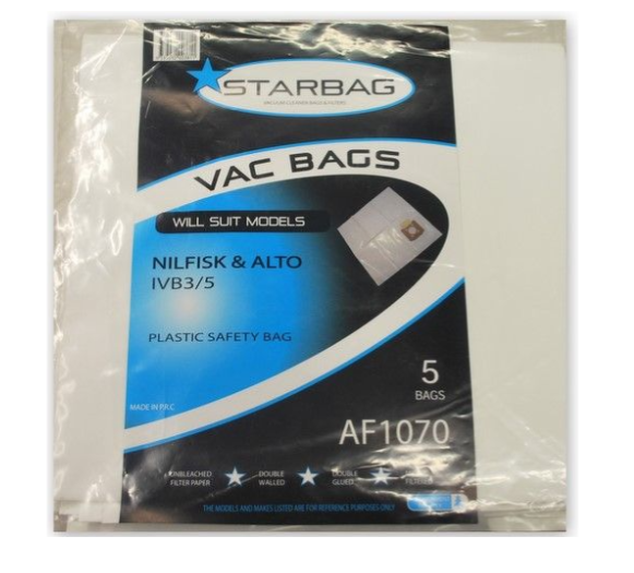 Cleanstar - Nilfisk & Alto Ivb 3 And Ivb 5 Plastic Filter Bags