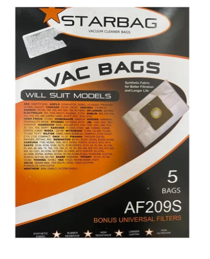 Cleanstar - Vacbag 5pk Sanyo,Synthetic