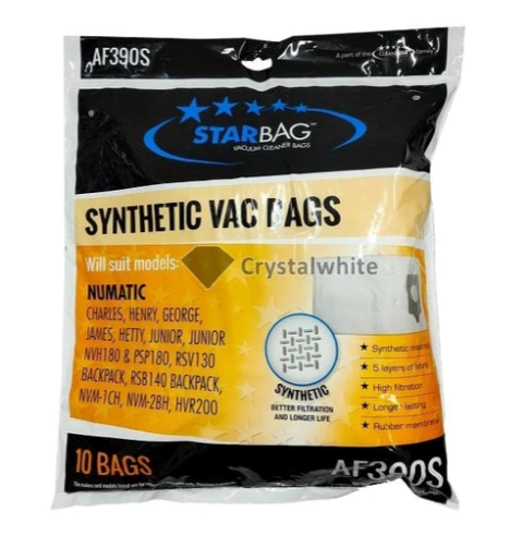 Cleanstar - Vacbag Synthet 10pk Numatic
