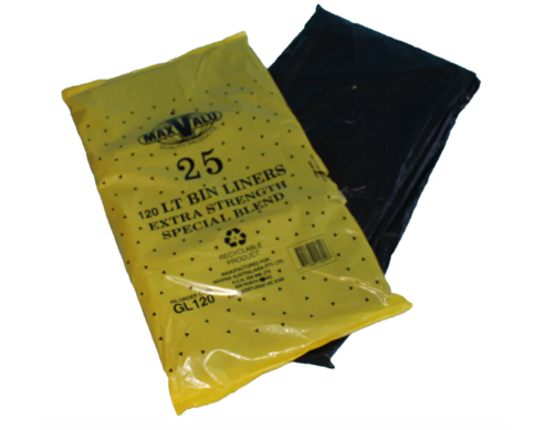 120LT ECONOMY BLACK GARBAGE BAG 250’S