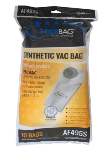 Cleanstar - Vacbag 10pk Synth Pacvac Thrift