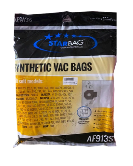 Cleanstar - 5pk Vac Bag Nilfisk Alto Attix 30 Series