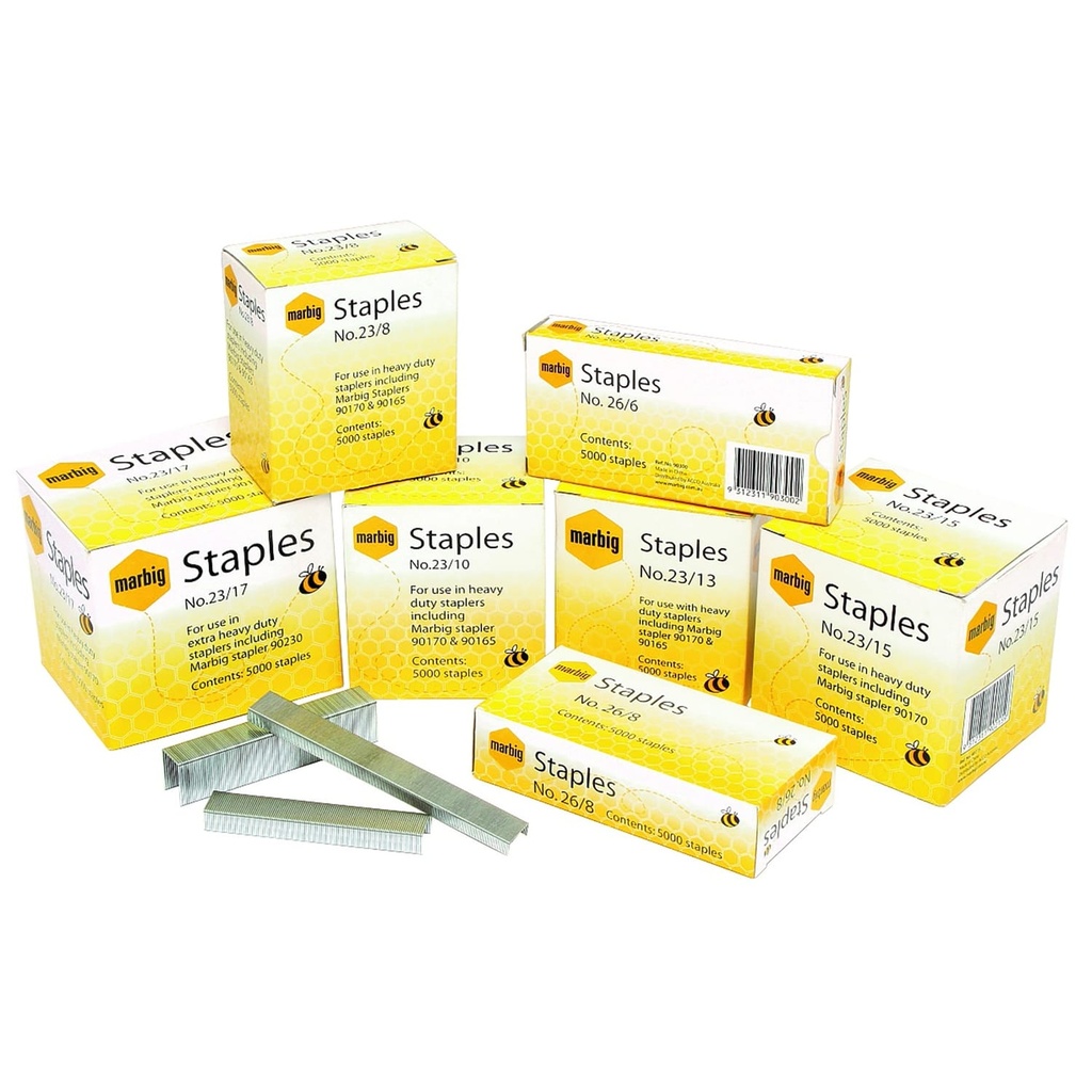 Marbig Staples 26/6mm – Box of 5000 (ShopBag)