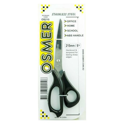 Osmer 215mm Black Handle Scissors (ShopBag)