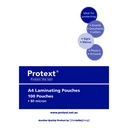Protext A4 Laminating Pouches Gloss 80 Micron – Pack of 100 (ShopBag)