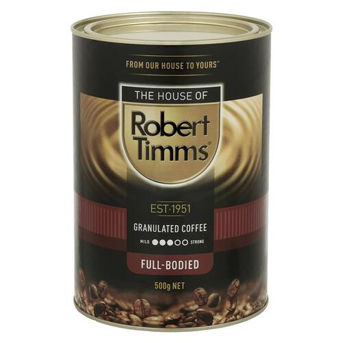 Robert Timms Full-Bodied Coffee – 500g Tin (ShopBag)