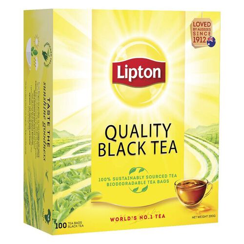 Lipton Black Tea Bags – Pack of 100 (ShopBag)