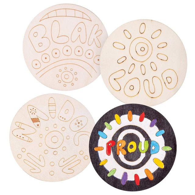 Wooden Coaster NAIDOC | Pack of 20