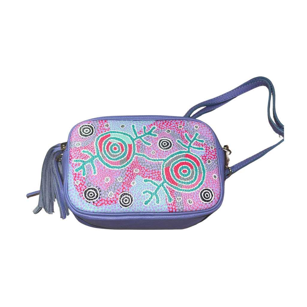 Nhuralama's Shop - Italian Leather Shoulder Bag – Hand-Painted by Jacob Sarra (Goreng Goreng)
