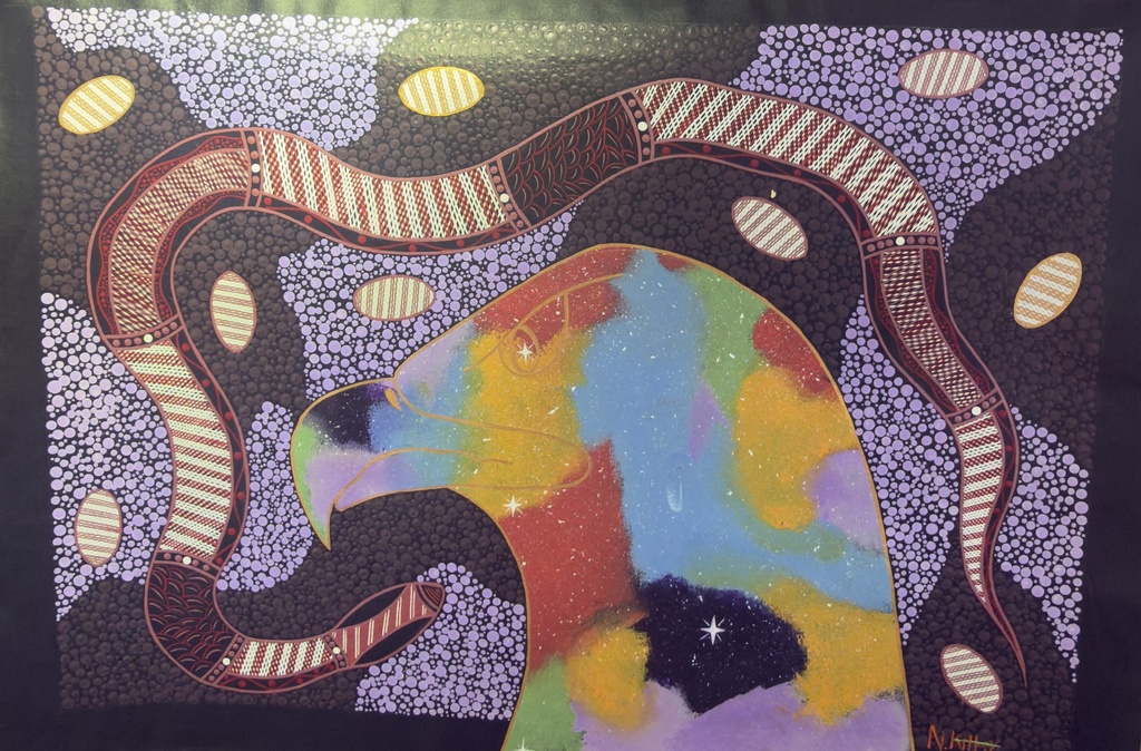 Nhuralama Eagle and Red Belly Black Artwork by Nathan Kilby (Nhuralama)