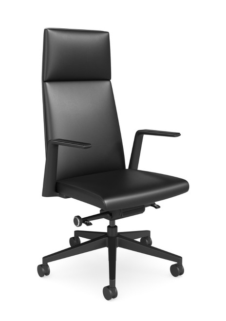 Parker Executive Office Chair -  High Back &  Black Base (Black)