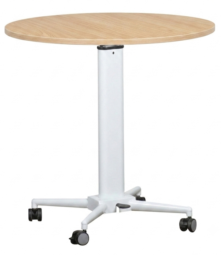 Height Adjustable Breakroom Table (Custom 600 Dia Top) (New)