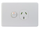 Trader Puma 1 Gang Switched Power Point – 10A 250V (Kimaka)