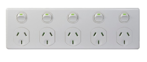 Trader Leopard BIG5 5 Gang Double Pole Switched Power Point – 10A 250V (Kimaka)