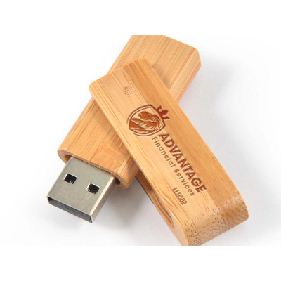 Bamboo USB Flash Drive – 4GB (PromoGear)