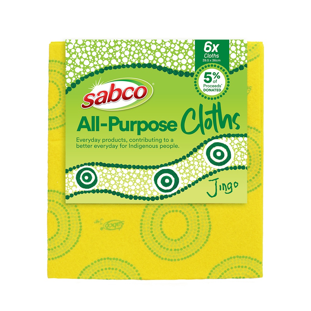 SABCO JINGO ALL-PURPOSE CLOTHS 6PK