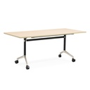 Typhoon Table – 1200 x 600mm (Natural Oak Top/Black Frame)