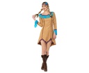 NATIVE AMERICAN INSPIRED BLUE AND BROWN ADULT COSTUME SIZE: EXTRA LARGE