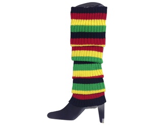 [CH_0052] 24X WOMENS LEG WARMERS DISCO WINTER KNIT DANCE PARTY CROCHET LEGGING SOCKS COSTUME - INDIGENOUS COLOURS