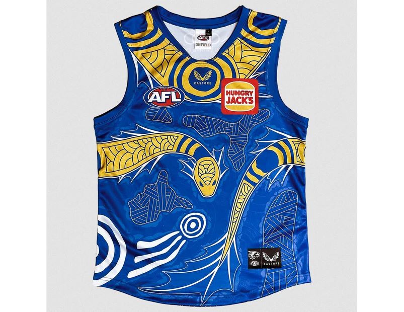 WEST COAST EAGLES AFL 2022 CASTORE INDIGENOUS DREAMTIME GUERNSEY SIZE S-5XL