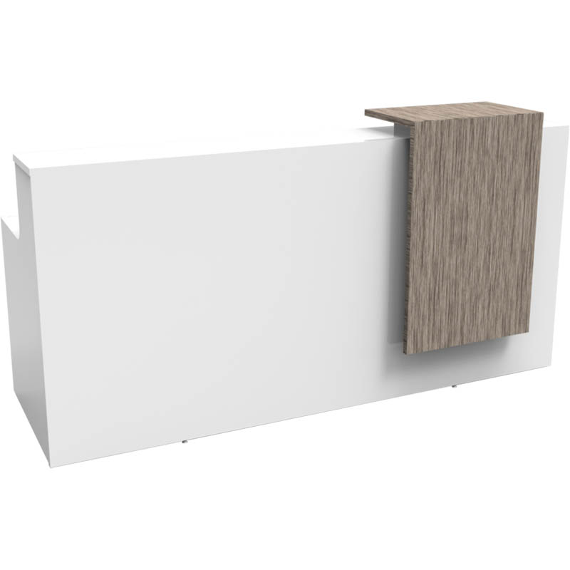 Rapidline Urban Reception Counter (Brilliant White/Driftwood)