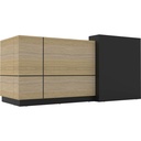 Rapidline Sempre Reception Counter (Natural Oak & Black)