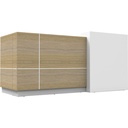 Rapidline Sempre Reception Counter (Natural Oak & White)