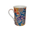 COFFEE MUG ABORIGINAL DESIGN - WATER DREAMING DESIGN - EVELYN NANGALA ROBERTSON