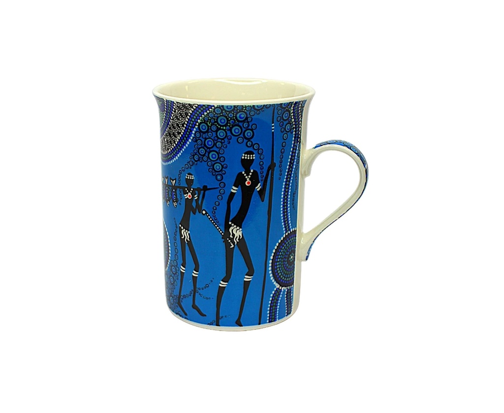 COFFEE MUG ABORIGINAL DESIGN - HUNTERS &amp; GATHERERS REEF DESIGN - COLIN JONES