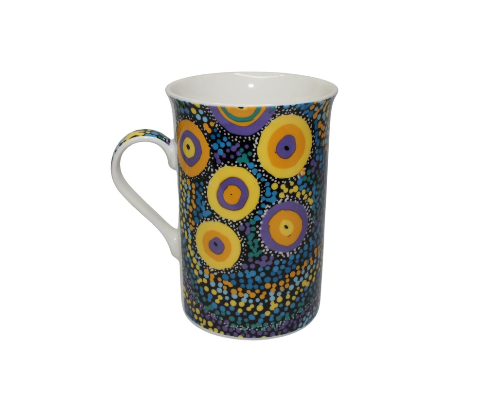 COFFEE MUG ABORIGINAL DESIGN - SEVEN SISTERS DREAMING DESIGN - ATHENA NANGALA GRANITES