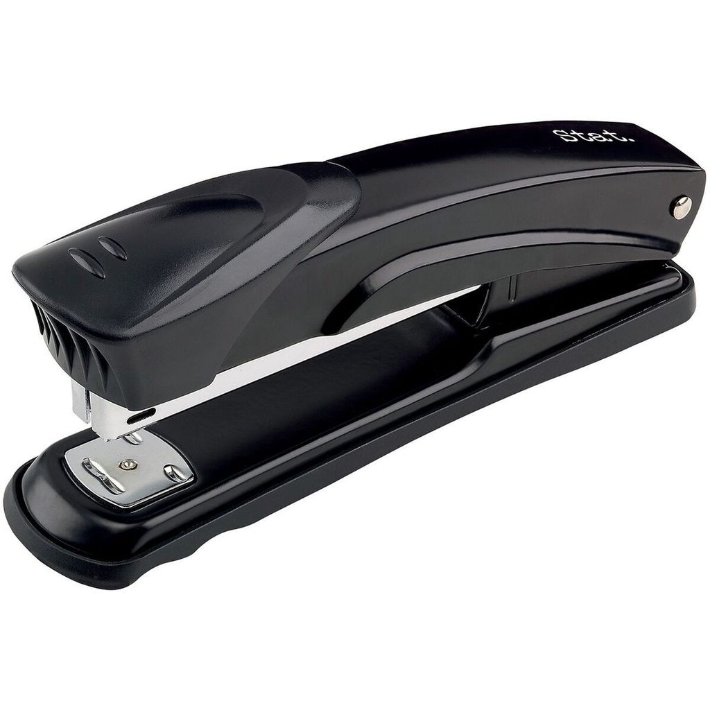 Stat Full-Strip Metal Desk Stapler — Black (Uses 26/6 Staples)