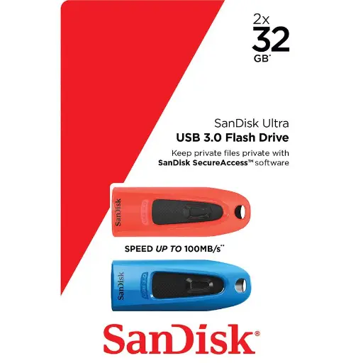 [331219] SanDisk Ultra USB 3.0 Flash Drive 32GB (2 Pack)