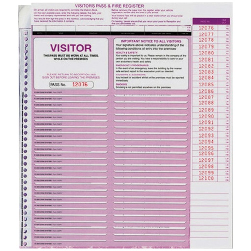 [CVSFR1] Zions Systems Visitor Pass Register Refills – Pack of 250