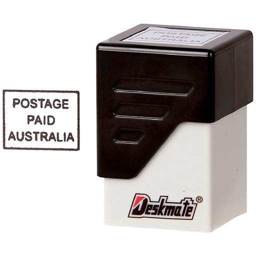 [DE49587] Deskmate Pre-Inked Stamp – "Postage Paid Australia" (Black)