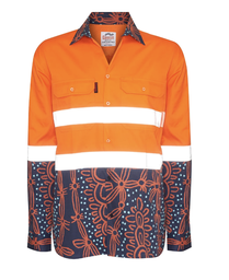 WUNYA HI-VIS ORANGE LIGHTWEIGHT TAPED SHIRT