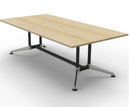 RAPIDLINE TYPHOON BOARDROOM TABLE 2400 X 1200 X 750MM (NATURAL OAK)