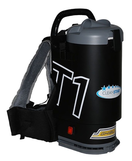 [T1v3-B] Cleanstar – Ghibli T1 Backpack Vacuum Cleaner - Version 3 - Black With Grey Lid (T1v3-B)