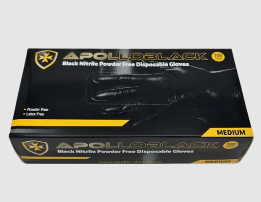 [2001M] Black-Nitrile Powder Free Disposable Gloves – Medium