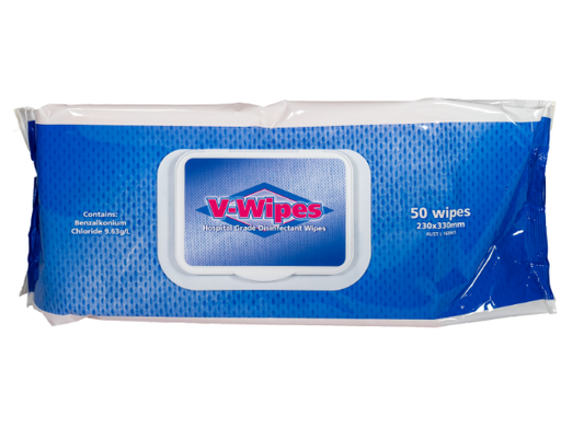[210579n] Whiteley - V Wipes 50 Flat Pack