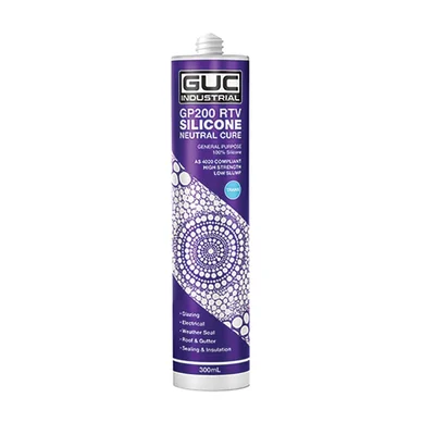 GUC Industrial GP200 Neutral Cure Silicone Sealant (RTV) – General Purpose – Translucent – 300ml