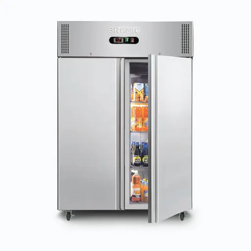 [649361] Bromic Refrigeration UC1300SD-NR Upright Storage Fridge (Gastronorm) – 1300L – 2 Solid Doors – Stainless Steel