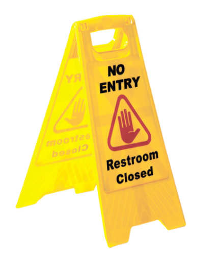 [SABC-2422A] Sabco - No Entry Restroom Closed A Frame