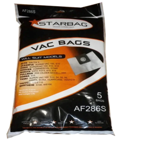 [AF286S] Cleanstar - Vacbag 5pk Hoover Synthetic