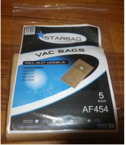 [AF454] Cleanstar - Vacbag 5pk Panasonic Mce96