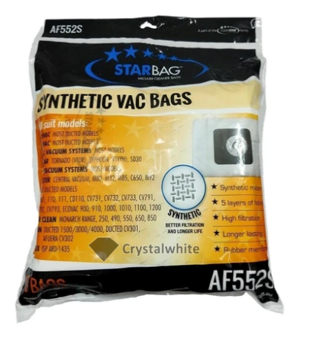 [AF552S] Cleanstar - Vacbag 3pk Ducted Bag(Synthet