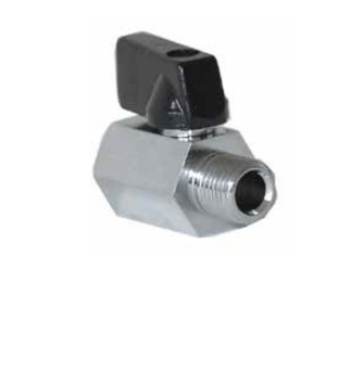 [BALLMF] Cleanstar - Ball Valve, Mini Hex Chrome 1/4” Mxf