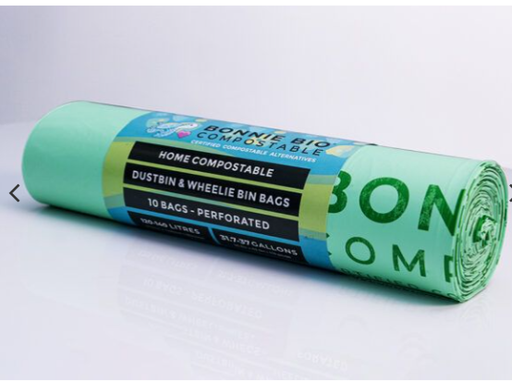 [BB-120/140L-10] Cleanstar - Bonnie Bio 120-140l Compostable Garbage & Wheelie Bin Bags – Roll Of 10